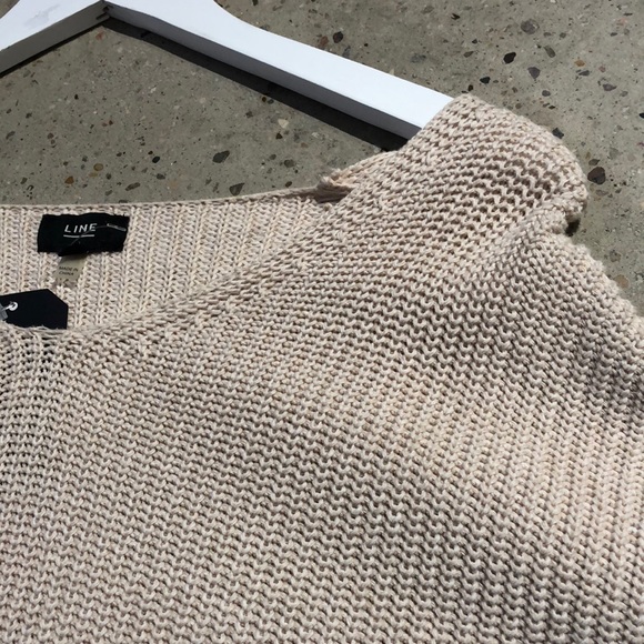 Line The Label Peach Chunky Oversized Drop Shoulder Sweater - Picture 3 of 9